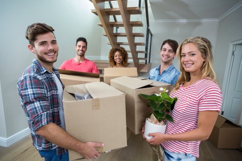 Moving team handling furniture removals in Battersea