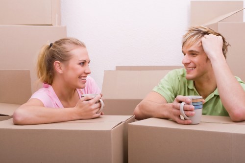 Removal van ready for a home move in Battersea