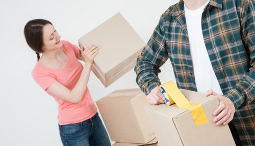 Moving van loaded for local removals in Battersea