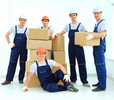 Office removals team planning a move in Battersea