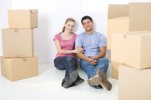 Preparing boxes and household items for a Battersea move