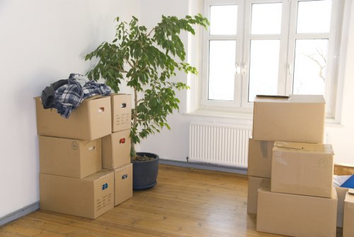 Office relocation team managing IT and workstation transfer in Battersea