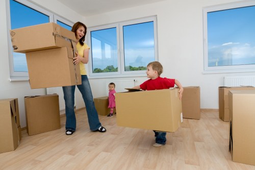 Furniture and household items being moved in Battersea
