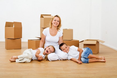 House removals in Battersea showing movers loading furniture safely